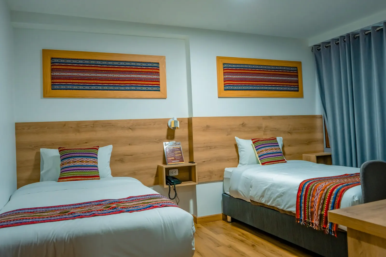 Room with two separate beds